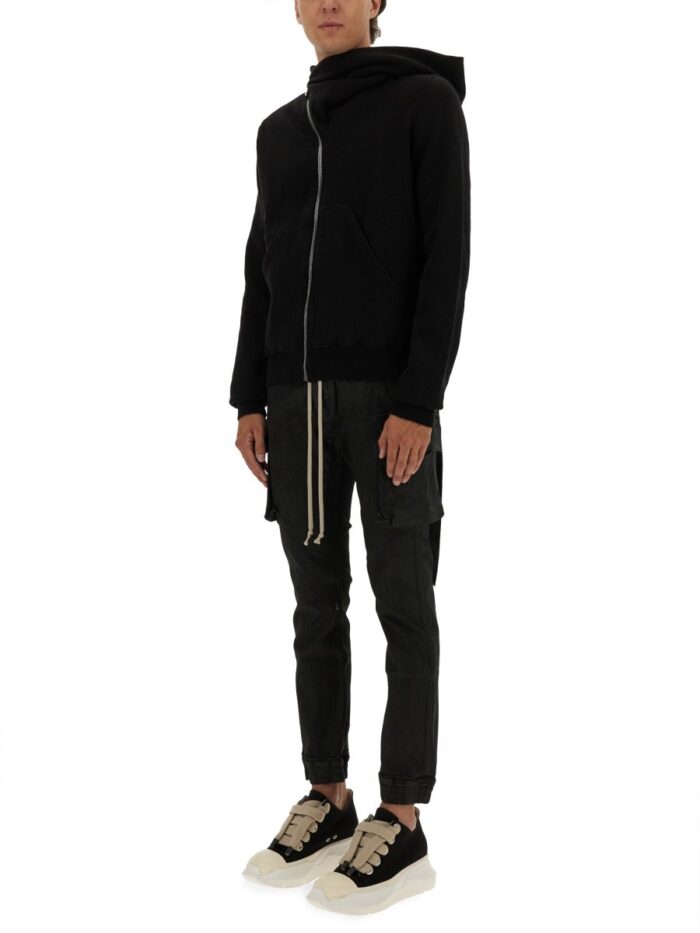 RICK OWENS DRKSHDW ASYMMETRICAL ZIPPER SWEATSHIRT