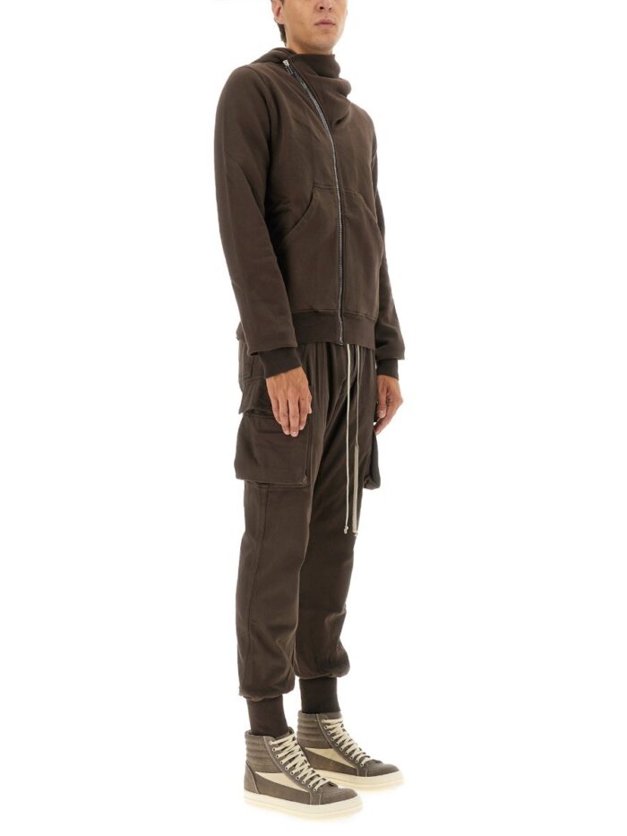 RICK OWENS DRKSHDW ASYMMETRICAL ZIPPER SWEATSHIRT