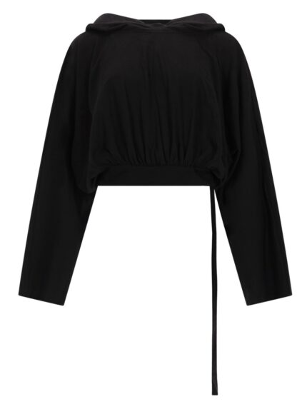 RICK OWENS DRKSHDW "CROPPED" HOODED T-SHIRT