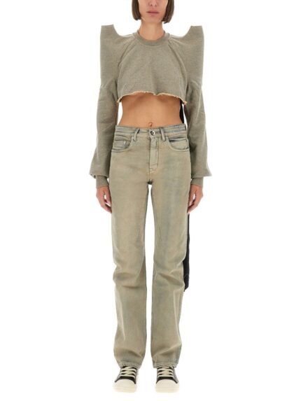 RICK OWENS DRKSHDW "CROPPED TECSWEAT" SWEATSHIRT