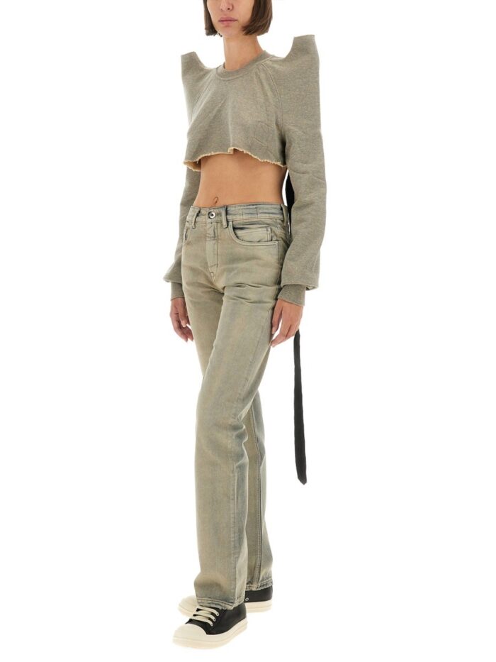 RICK OWENS DRKSHDW "CROPPED TECSWEAT" SWEATSHIRT