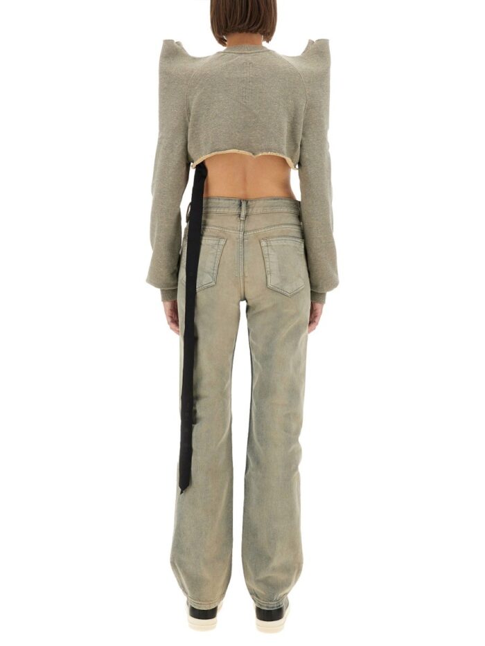 RICK OWENS DRKSHDW "CROPPED TECSWEAT" SWEATSHIRT