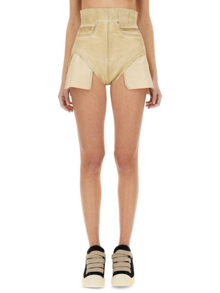 RICK OWENS DRKSHDW "DIRT CUTOFFS PARCHMENT" SHORTS