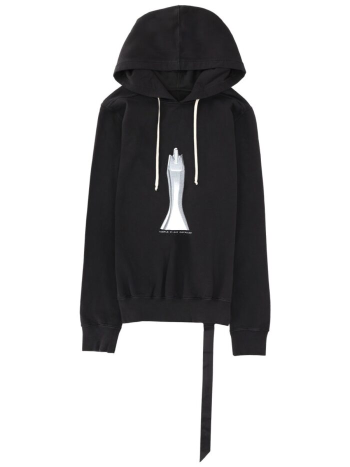 RICK OWENS DRKSHDW FELPA CON CAPPUCCIO OVERSIZE