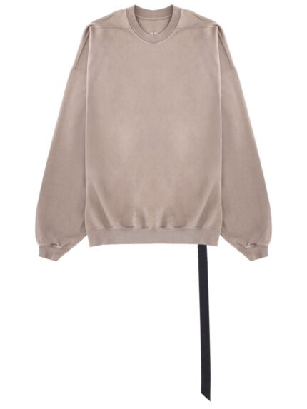 RICK OWENS DRKSHDW FELPA "HUN CREWNECK" IN COTONE