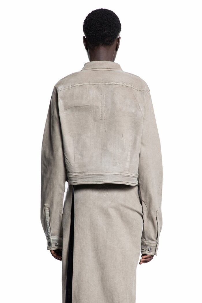 RICK OWENS DRKSHDW Lido Cape Sleeve Cropped Outershirt