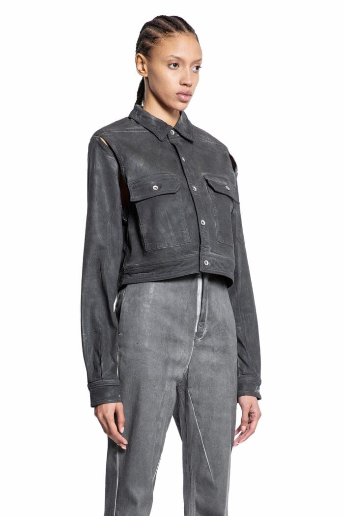 RICK OWENS DRKSHDW Lido Cropped Cape Jacket