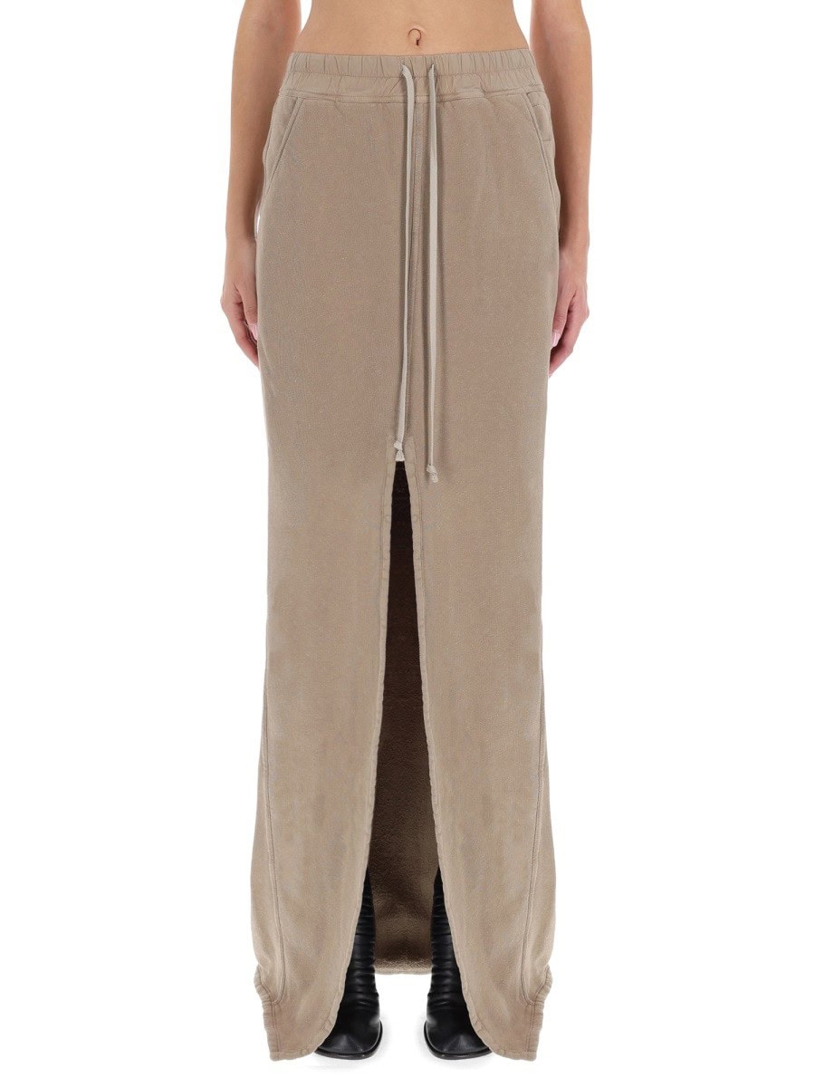 RICK OWENS DRKSHDW LONG "PHILEG PILLAR" SKIRT