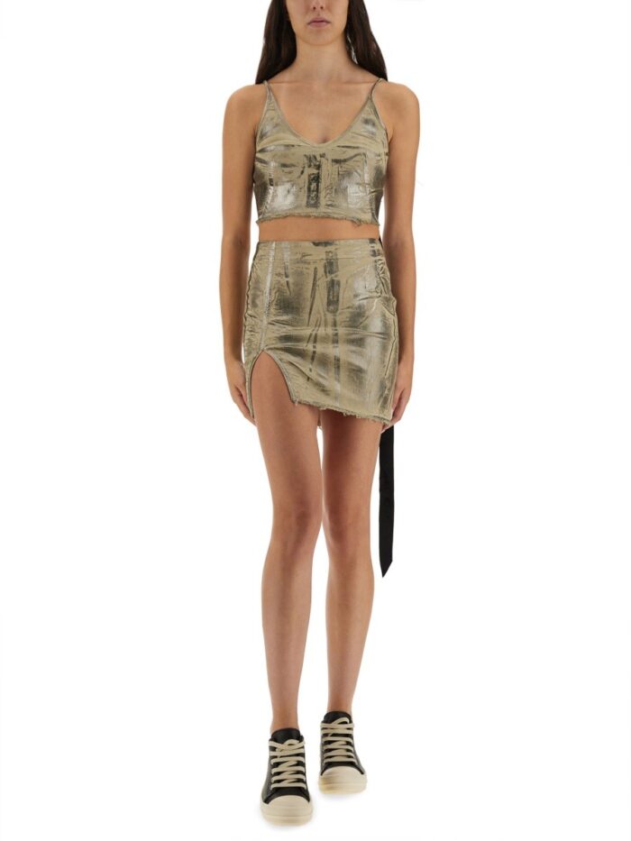 RICK OWENS DRKSHDW "MINIMAL" MINI SKIRT