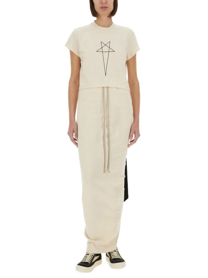 RICK OWENS DRKSHDW "PILLAR" MAXI SKIRT