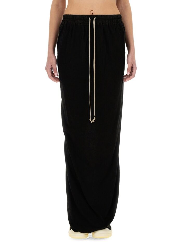 RICK OWENS DRKSHDW "PILLAR" MAXI SKIRT
