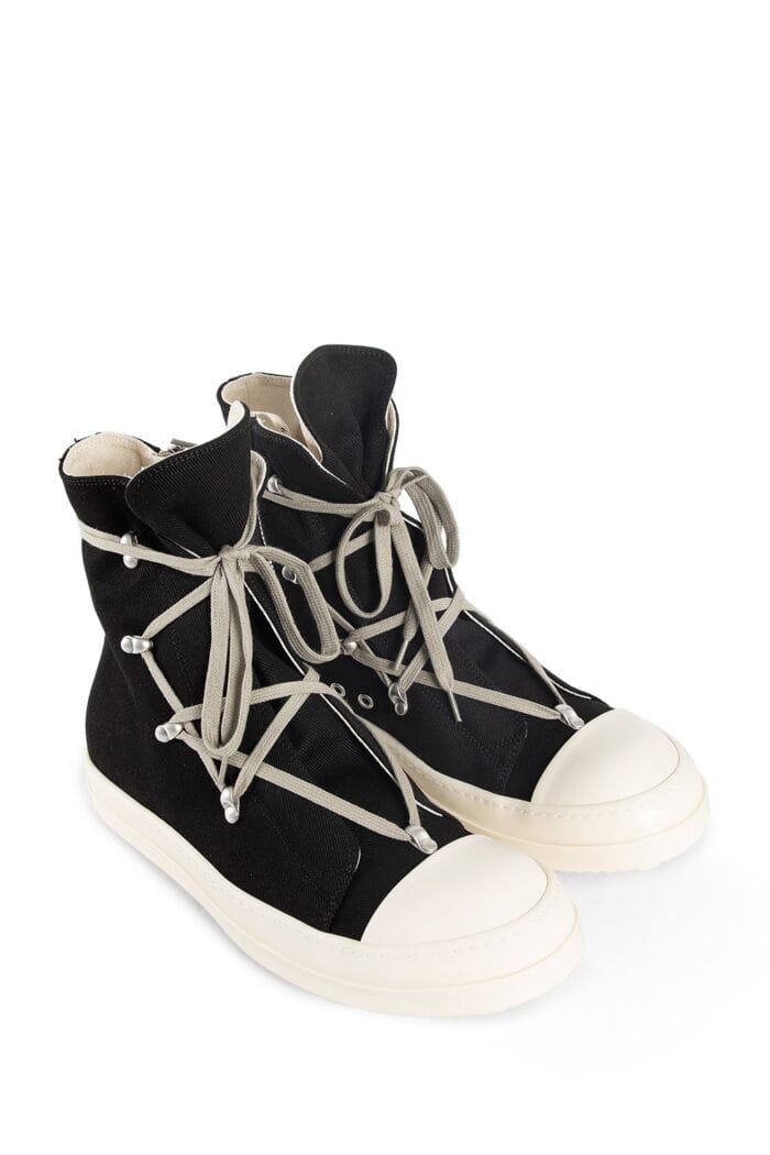 RICK OWENS DRKSHDW Porterville Hexa Sneakers In 13 Oz Overdyed Denim