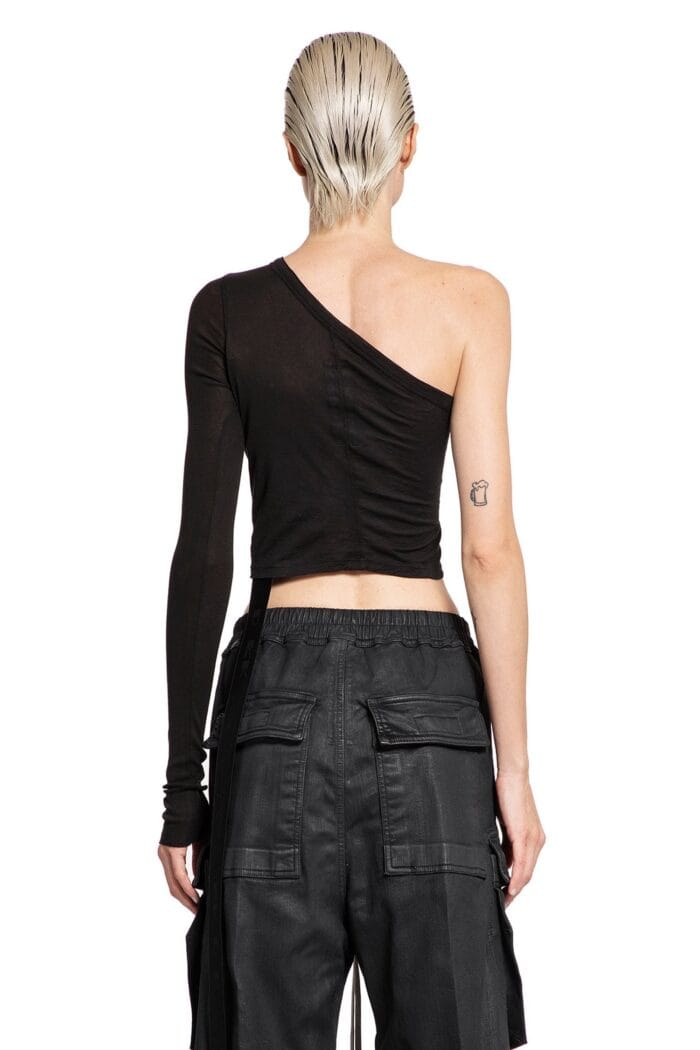 RICK OWENS DRKSHDW Porterville Ziggy Top In Cotton Gauze Jersey