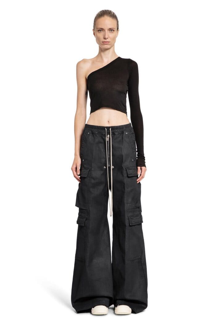 RICK OWENS DRKSHDW Porterville Ziggy Top In Cotton Gauze Jersey