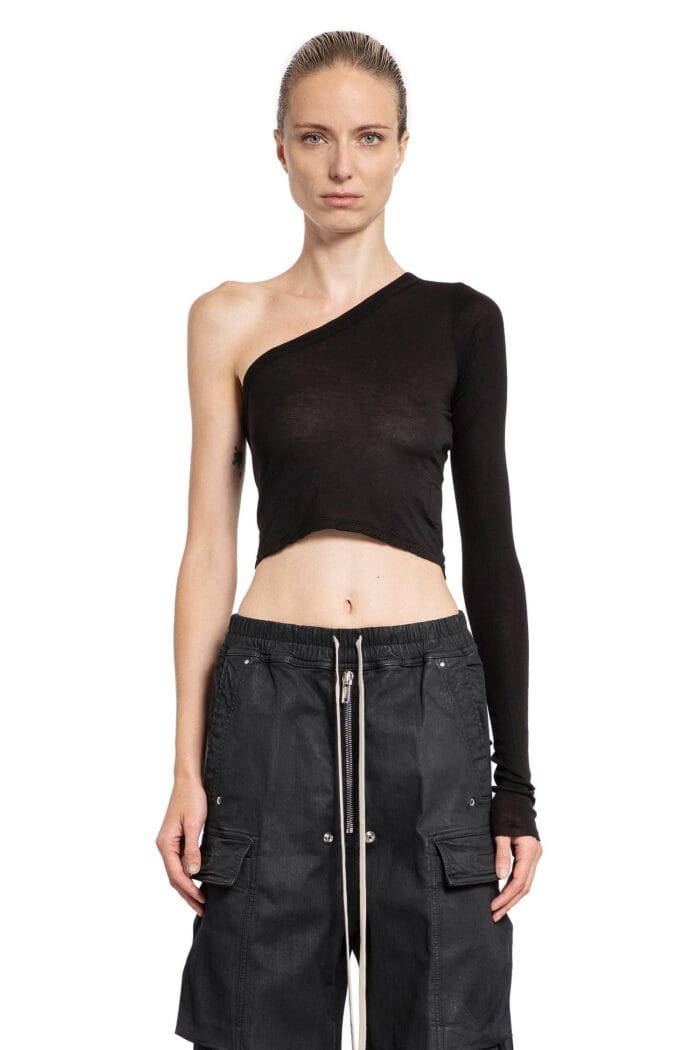 RICK OWENS DRKSHDW Porterville Ziggy Top In Cotton Gauze Jersey