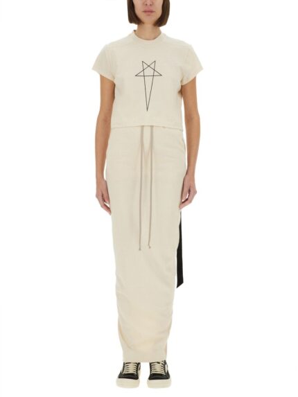 RICK OWENS DRKSHDW "SMALL LEVEL T" CROPPED T-SHIRT