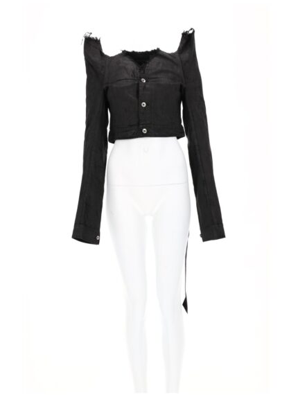 RICK OWENS DRKSHDW "TEC TRUCKER" DENIM JACKET