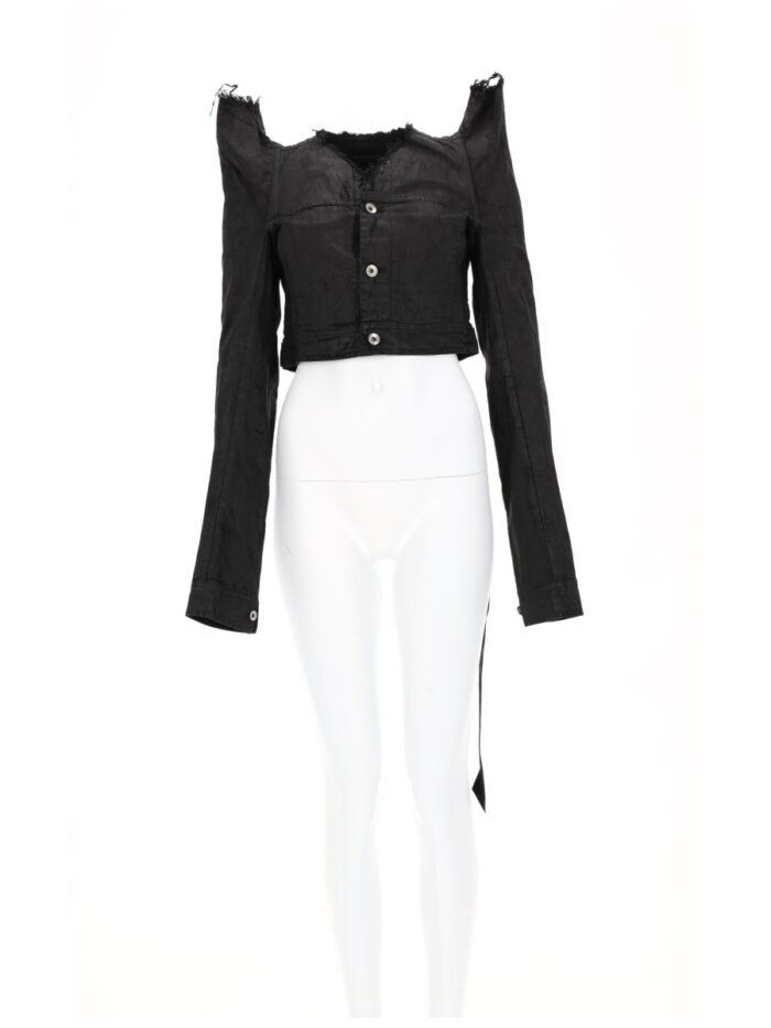 RICK OWENS DRKSHDW "TEC TRUCKER" DENIM JACKET