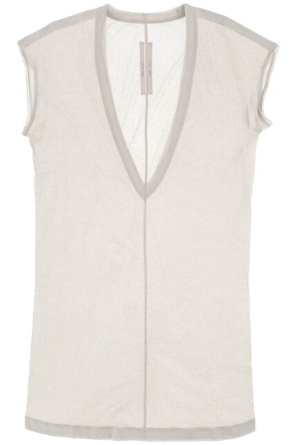 Rick Owens 'dylan' Maxi T-shirt With V Neck