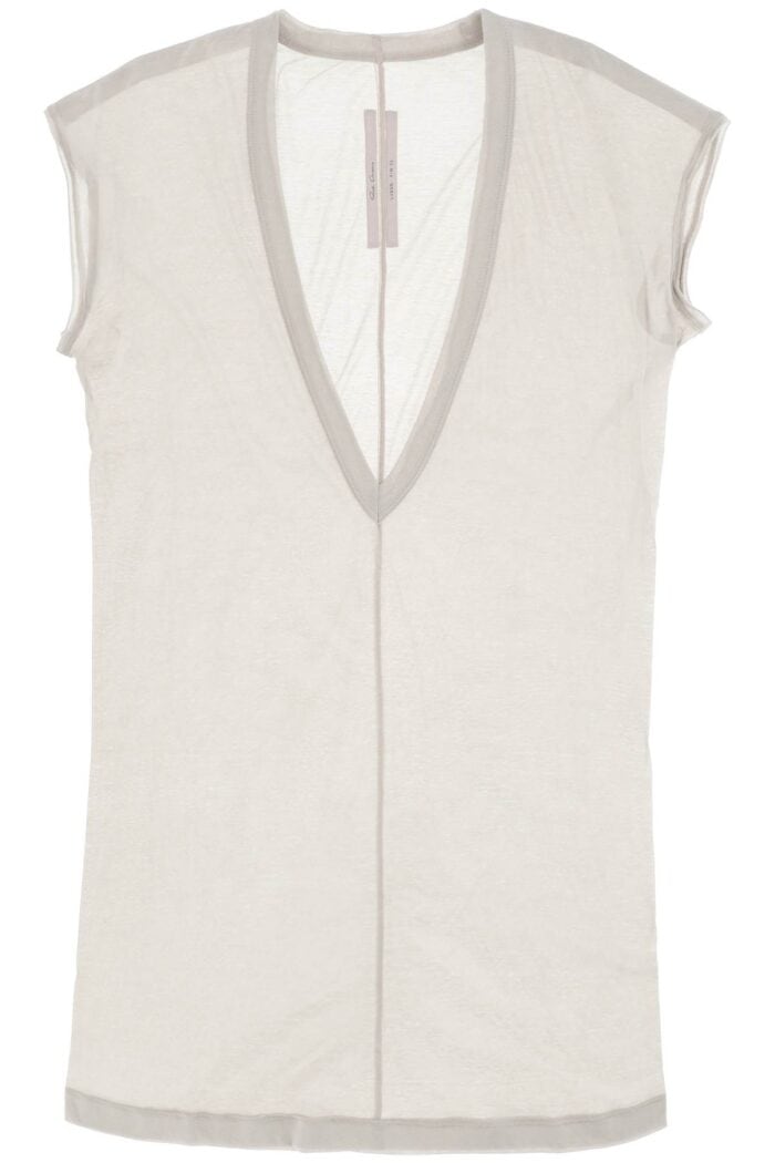 Rick Owens 'dylan' Maxi T-shirt With V Neck