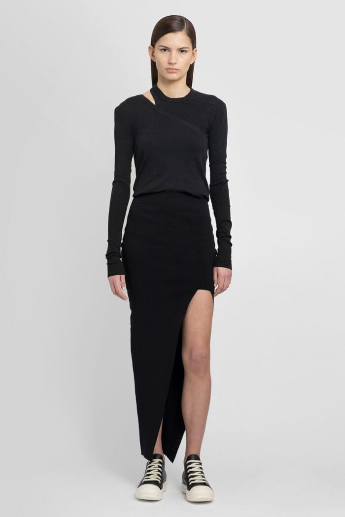 RICK OWENS Edfu Theresa Skirt In Stretch Viscose Knit