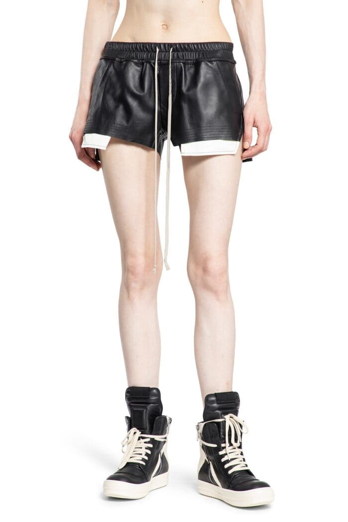 RICK OWENS Fog Boxers In Peached Lambskin