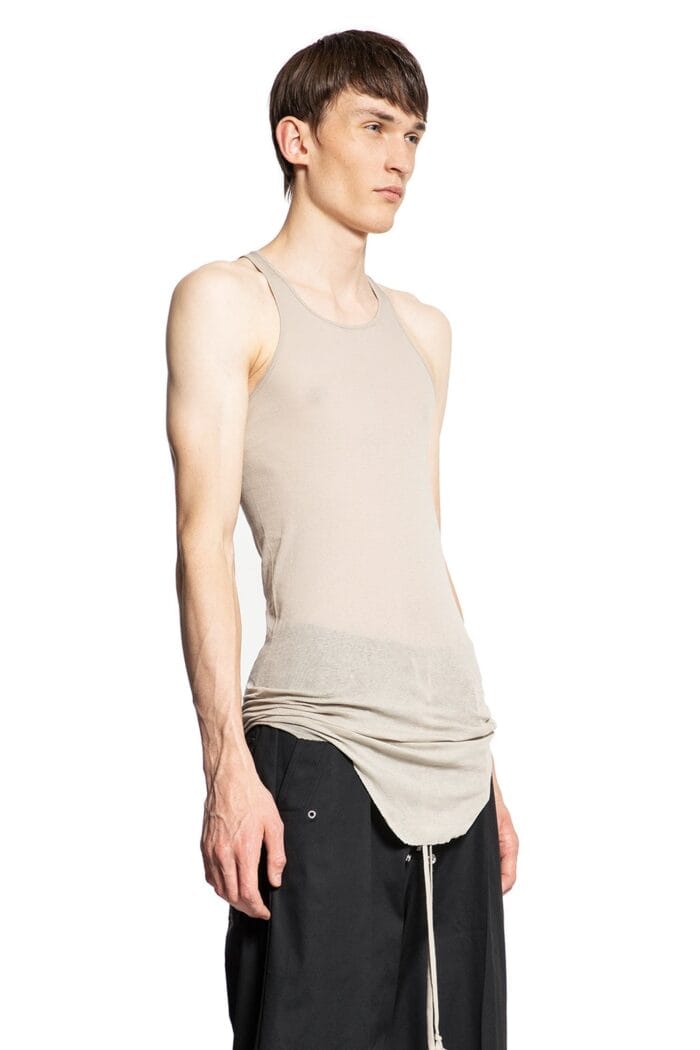 RICK OWENS Forever Basic Rib Tank In Mini Rib Jersey