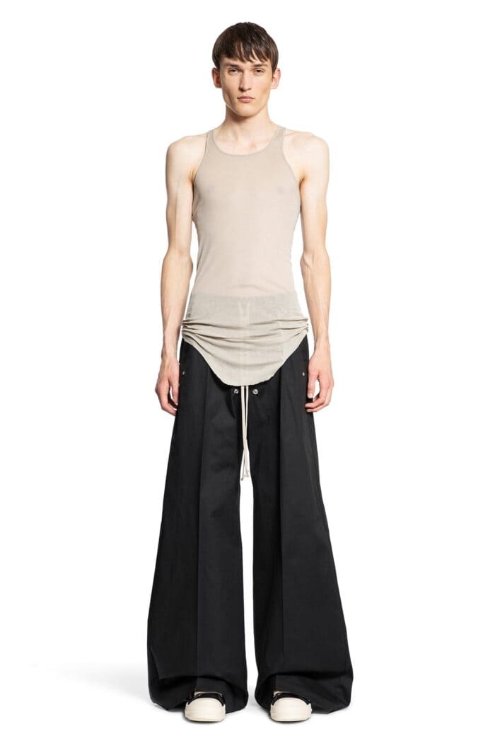 RICK OWENS Forever Basic Rib Tank In Mini Rib Jersey