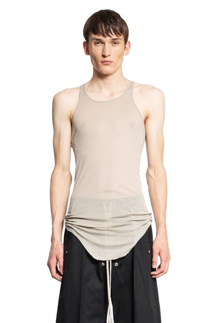 RICK OWENS Forever Basic Rib Tank In Mini Rib Jersey