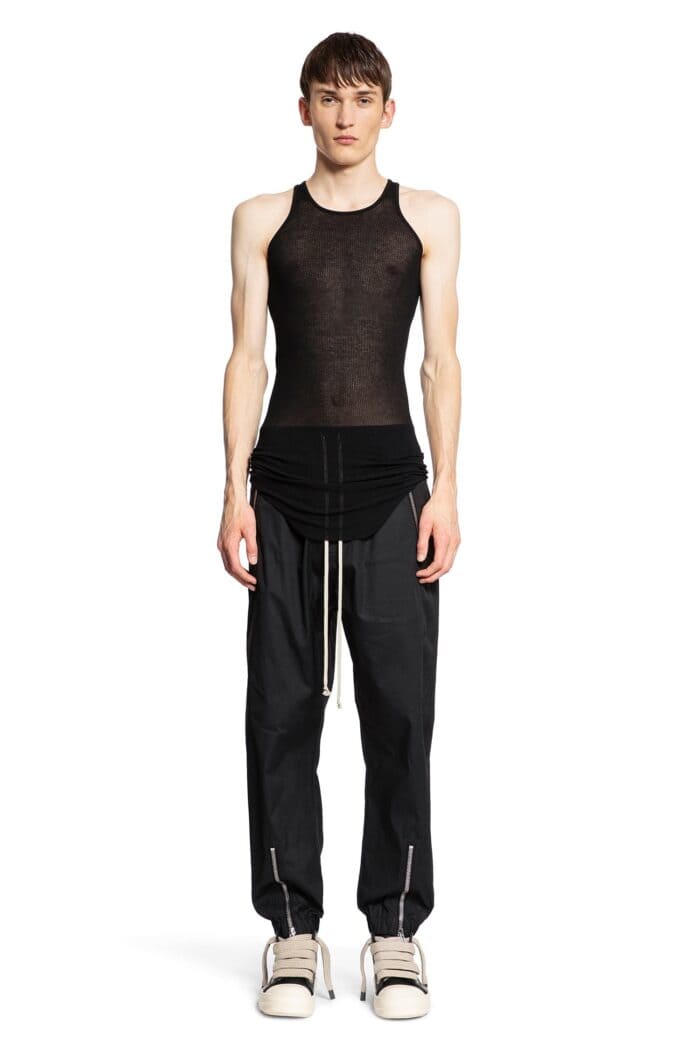 RICK OWENS Forever Basic Rib Tank In Viscose Silk Rib Jersey