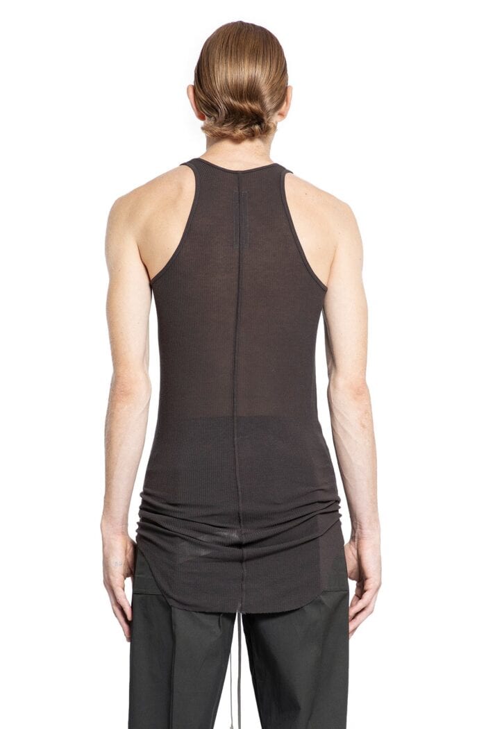 RICK OWENS Forever Basic Rib Tank In Viscose Silk Rib Jersey