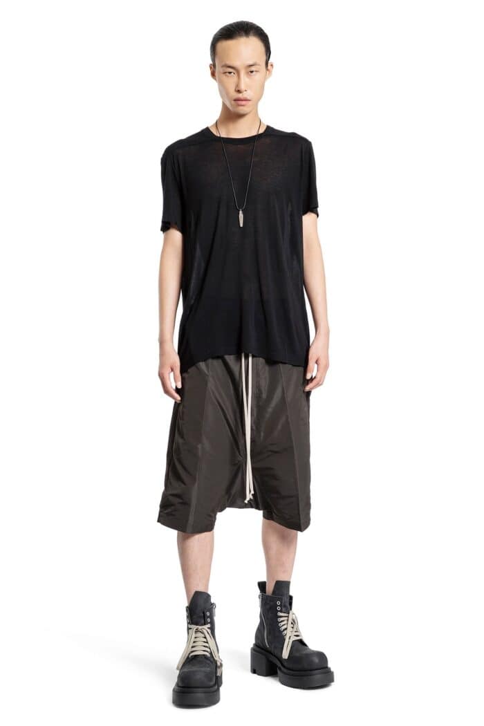 RICK OWENS Forever Level Tee In Viscose Silk Hersey