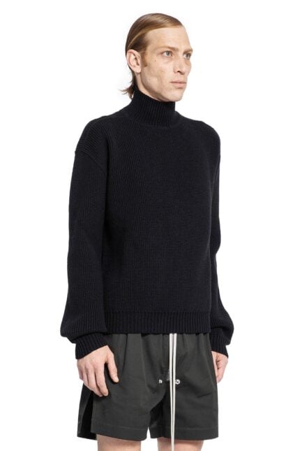 RICK OWENS Heavy Wool Knit Turtleneck Knitwear