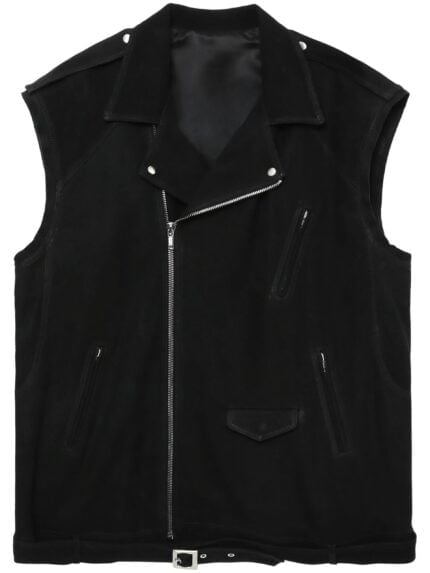 RICK OWENS Leather Biker Vest