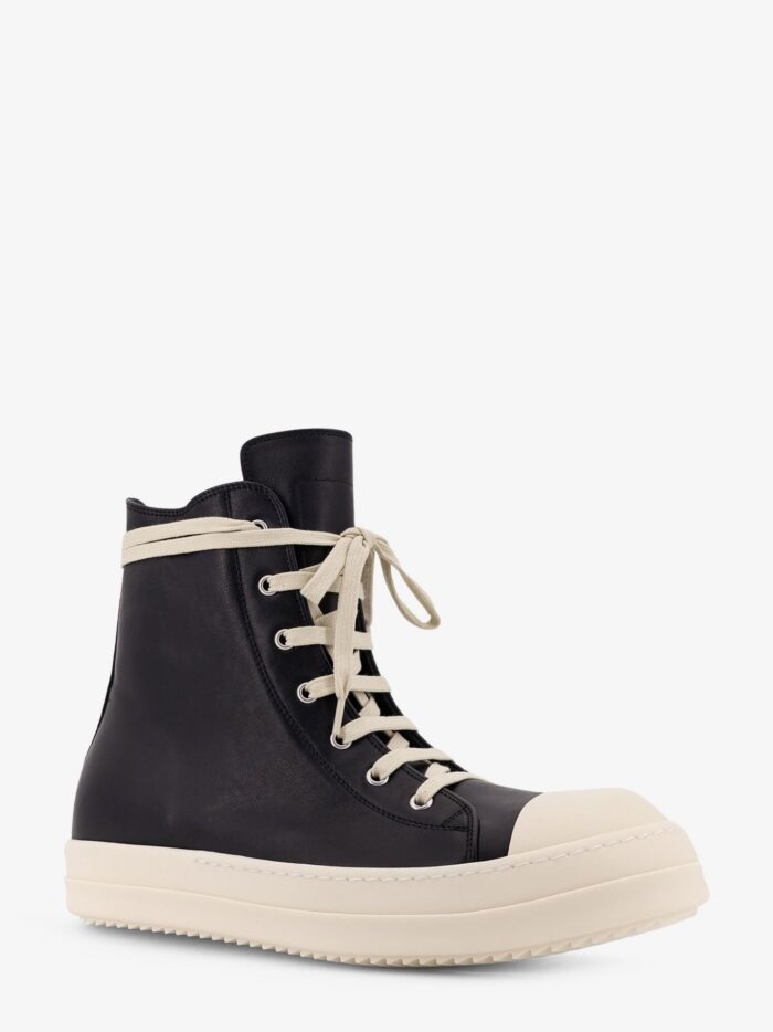 RICK OWENS Leather High-top Sneakers