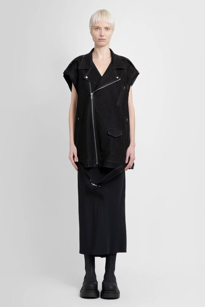 RICK OWENS Lido Jumbo Luke Sleeveless Nubuck Waistcoat