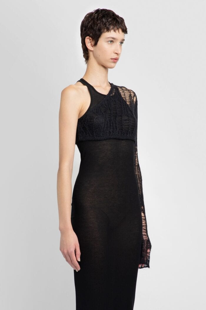 RICK OWENS Lido Ziggy Top In Classic Net Knit