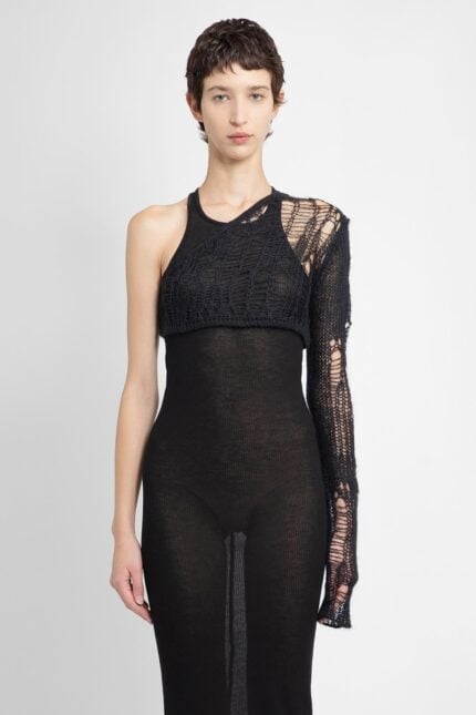 RICK OWENS Lido Ziggy Top In Classic Net Knit