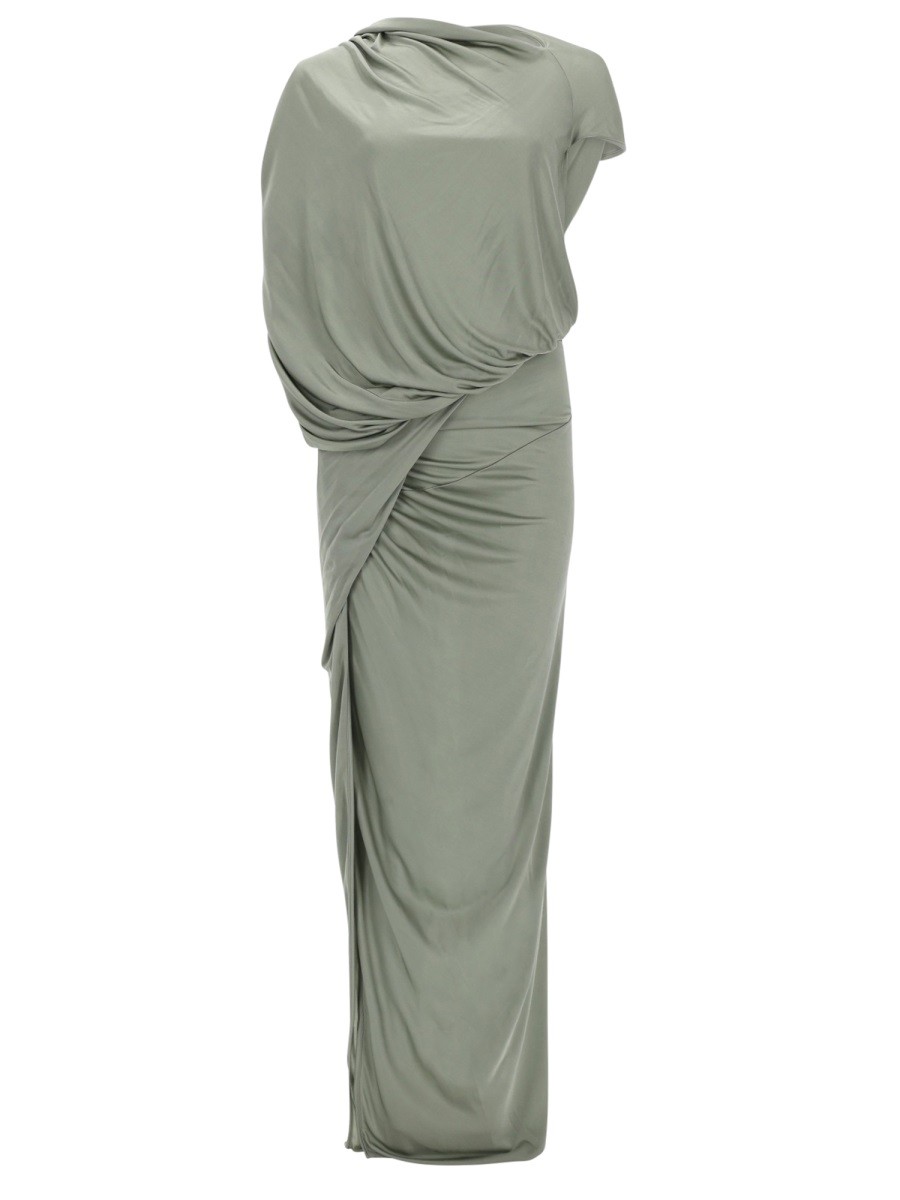 RICK OWENS LILIES "ARES GOWN JADE" DRESS