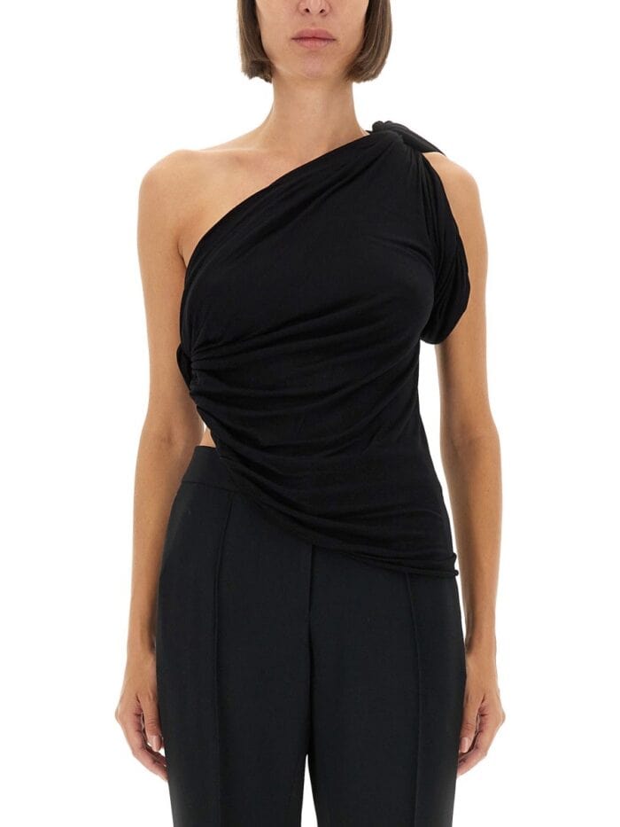 RICK OWENS LILIES DRAPED ONE-SHOULDER TOP