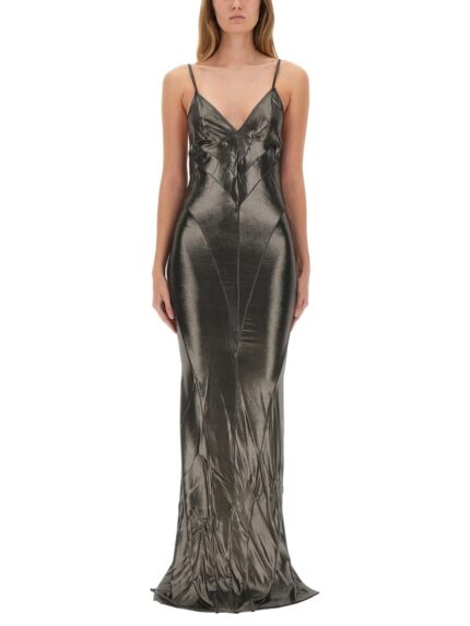 RICK OWENS LILIES METALLIC LONG DRESS