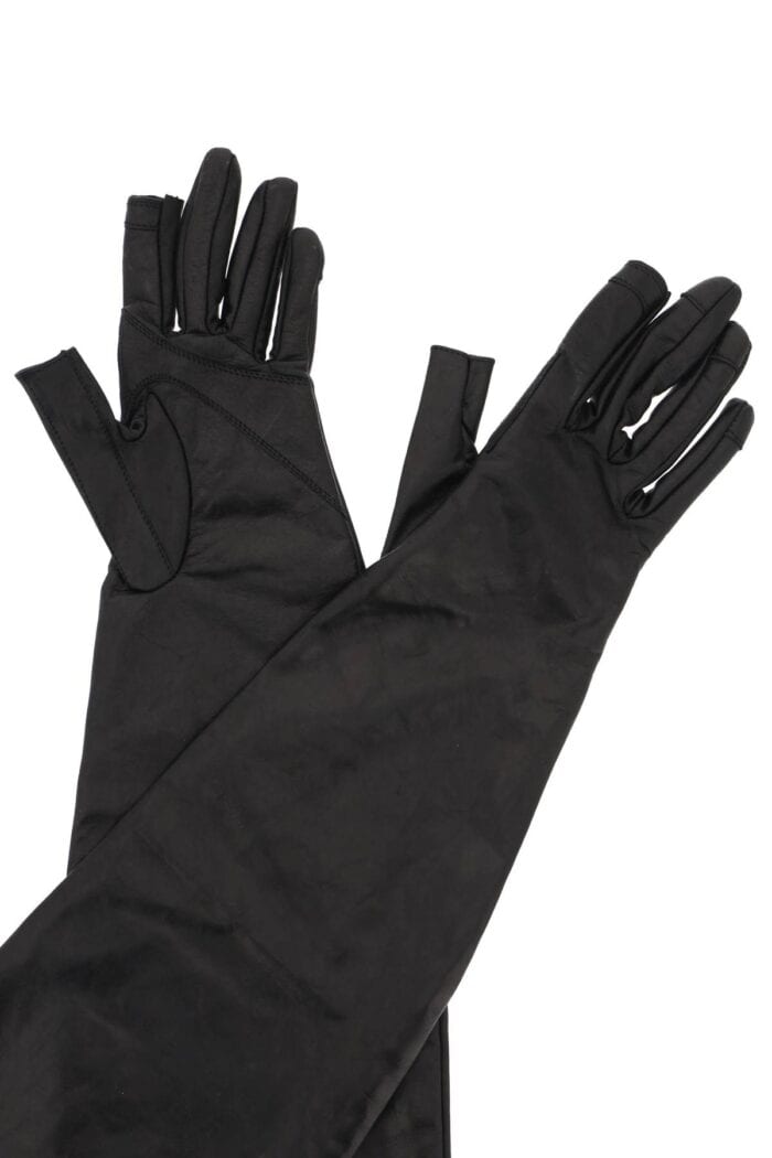 Rick Owens Long Leather Gloves