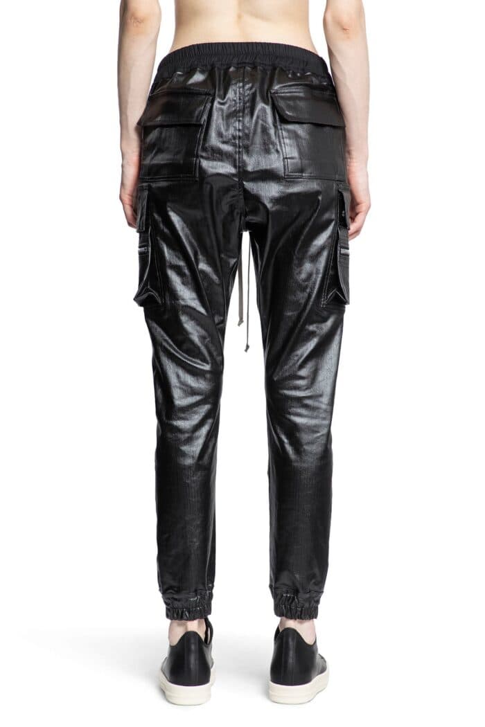 RICK OWENS Mastodon Cargo In Coated Stretch Denim