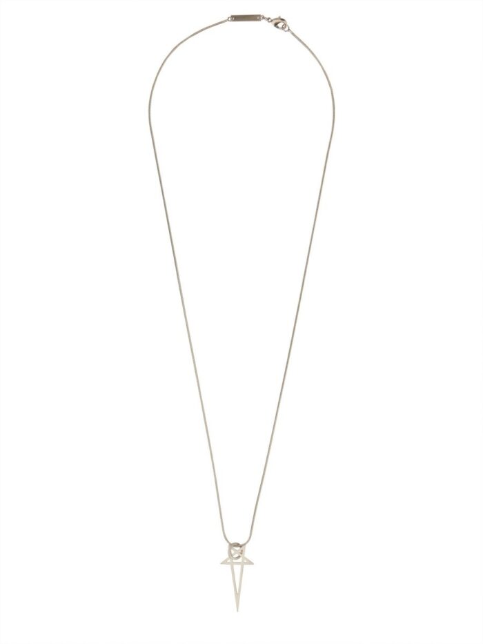 RICK OWENS "PENTAGRAM CHARM" NECKLACE