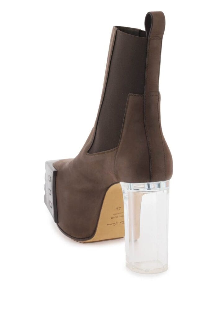 Rick Owens Platform Heeled Ankle Boots