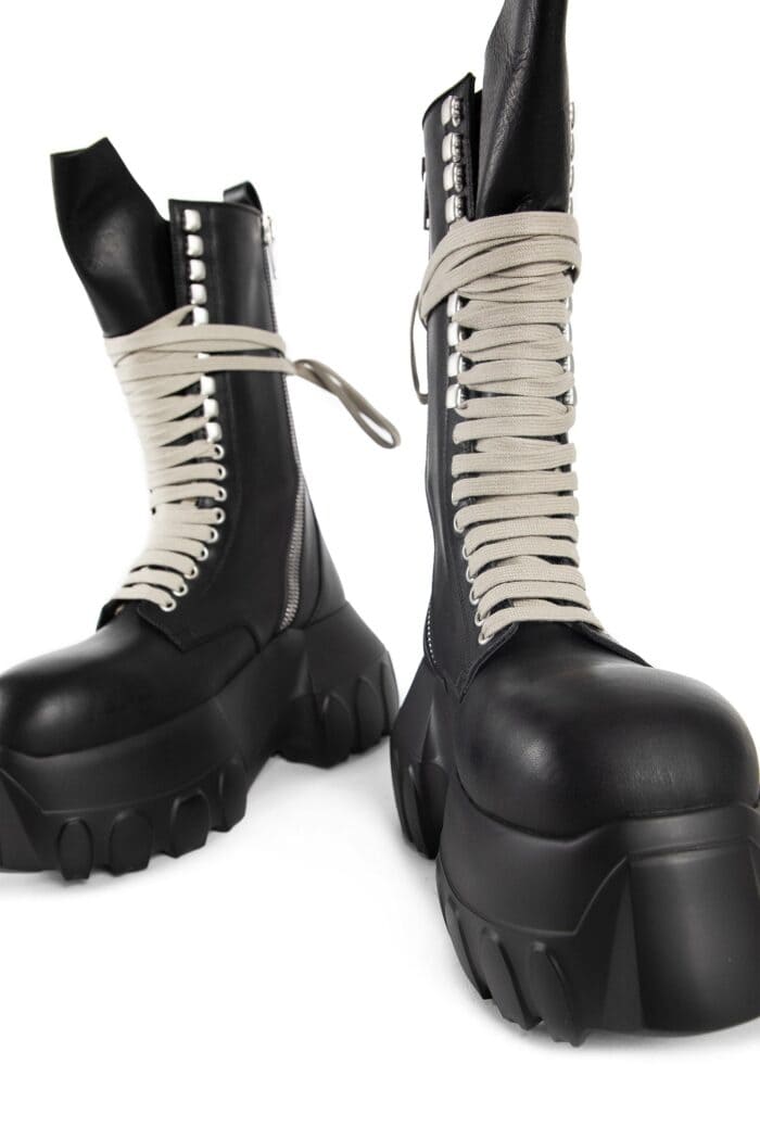 RICK OWENS Porterville Army Mega Tractor Boots