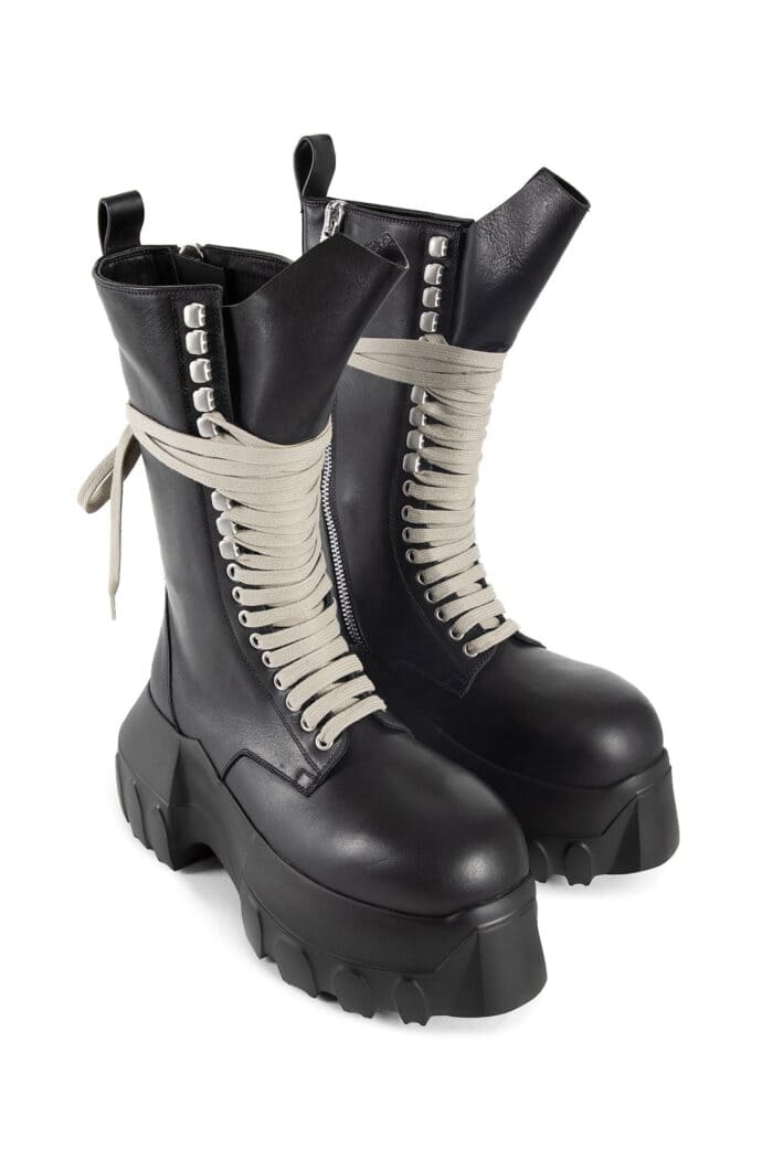 RICK OWENS Porterville Army Mega Tractor Boots