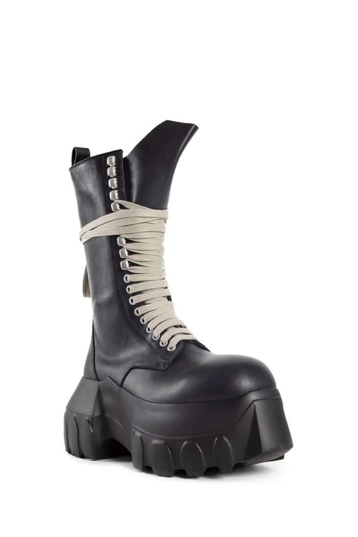 RICK OWENS Porterville Army Mega Tractor Boots