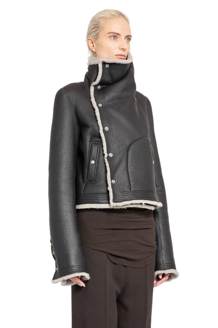 RICK OWENS Porterville Bauhaus Jacket In Merino Shealring