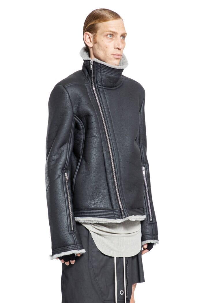 RICK OWENS Porterville Bauhaus Jacket In Merino Shearling